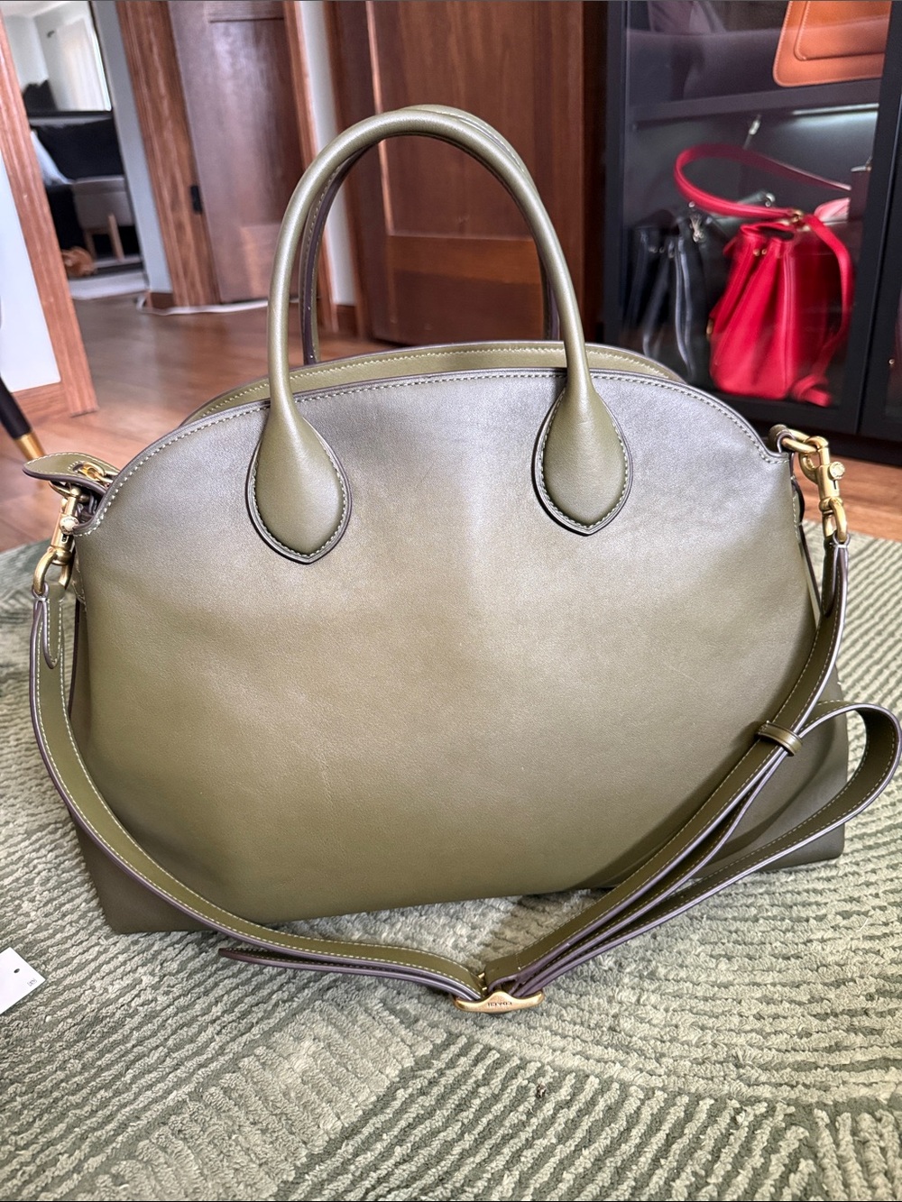 COACH Olive Green Soft Empire Carryall 40 - Picture 2 of 10